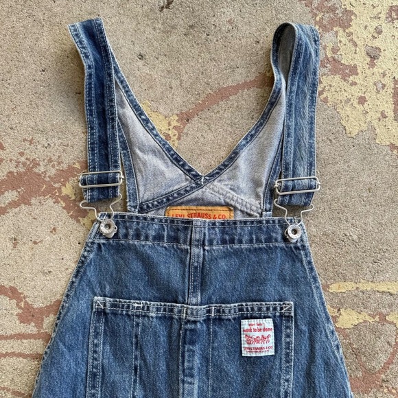 Levi's Red Tab Mens Denim Overalls Size L Medium Wash Straight Leg 79107-0027 - Picture 3 of 13